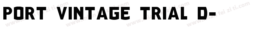 port vintage trial d字体转换